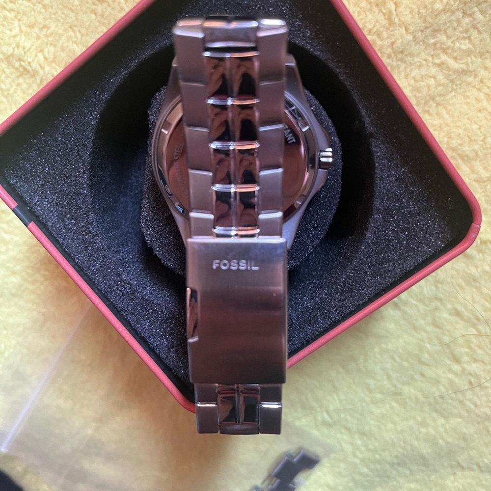 Fossil Men's Pitt Watch Silver/Chrome with Blue Face and Pitt Logo. - Picture 5 of 9